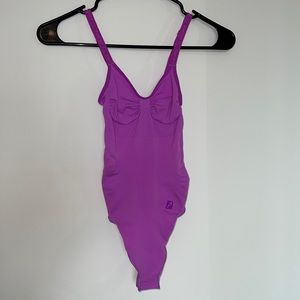 FENDI X SKIMS Sculpting Thong Bodysuit in Pink